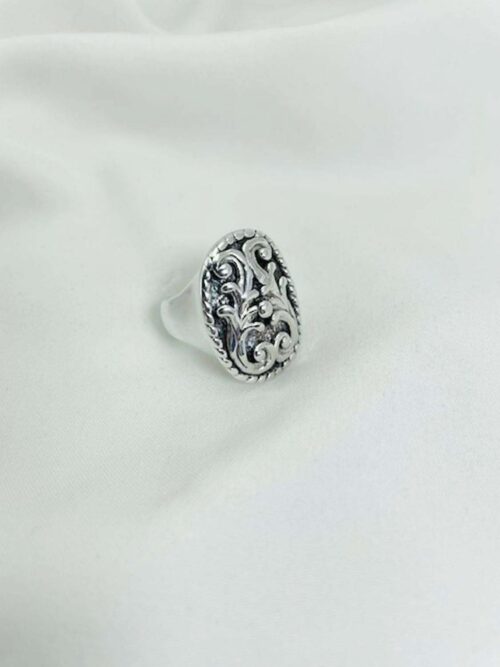 Anillo Infl. Cuadrado con arabesco Nº15