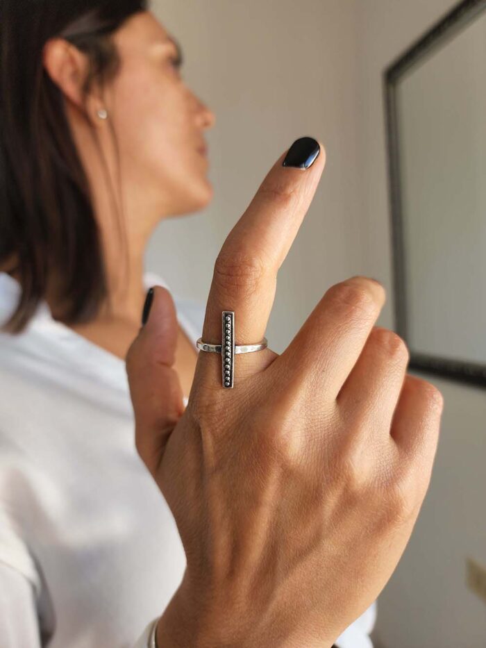Anillo Palo con puntitos Nº19 - Imagen 2