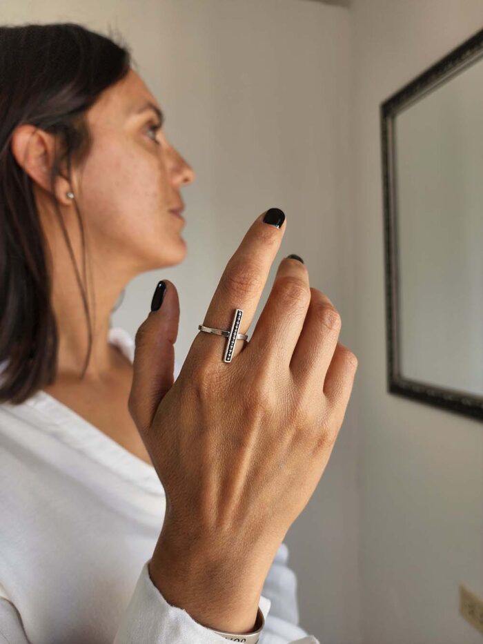 Anillo Palo con puntitos Nº19 - Imagen 3
