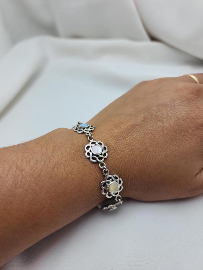 Pulsera Flor nacar colores