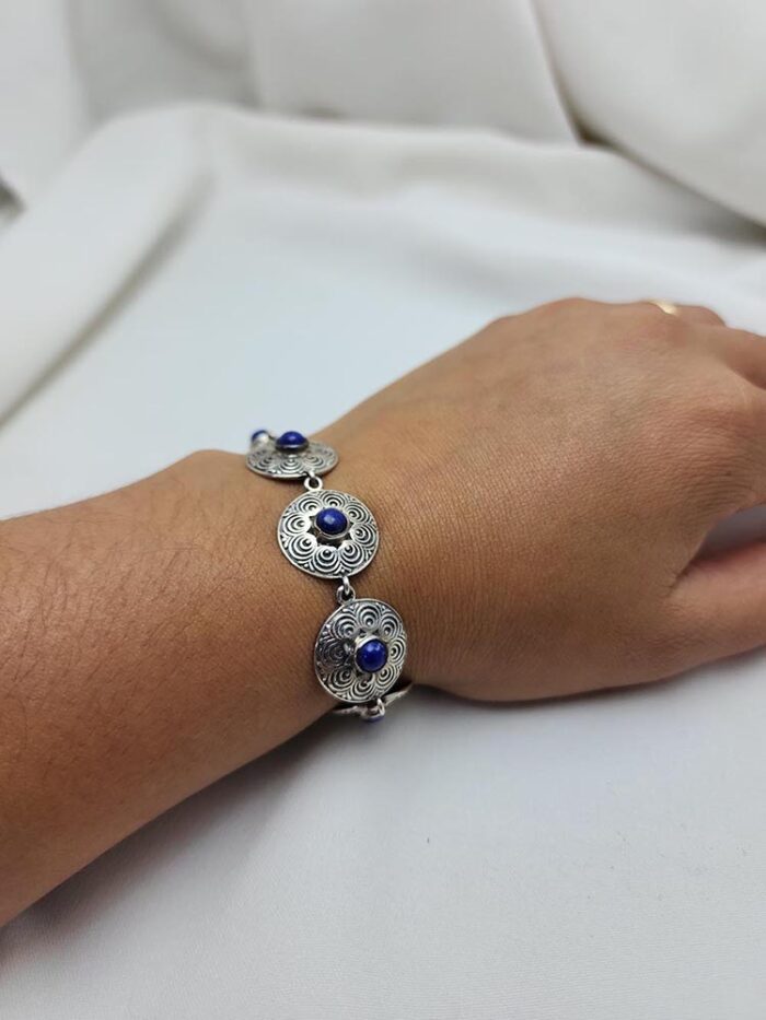 Pulsera Circulos con bola azul