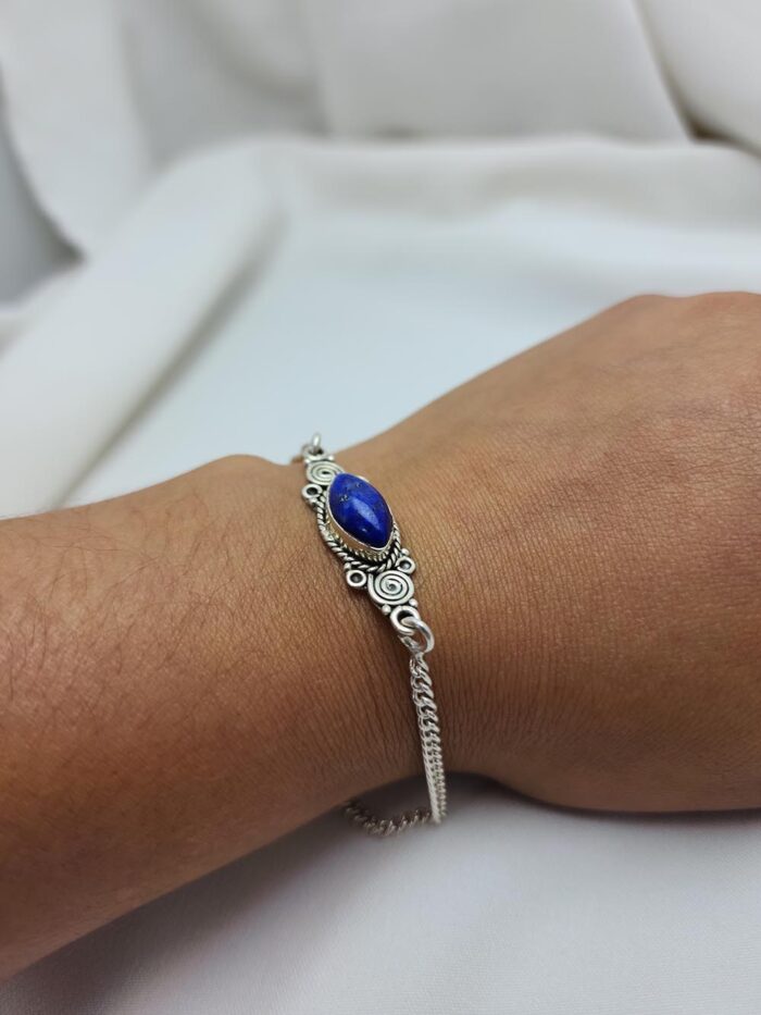 Pulsera Hindú con piedra azul